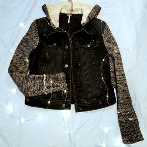 Free People Black Denim Jacket